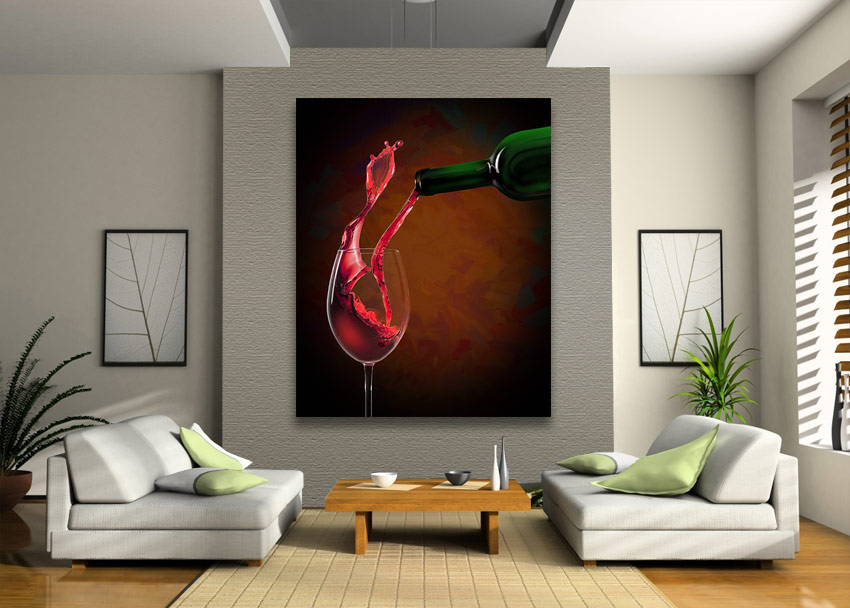 Wine Painting on canvas